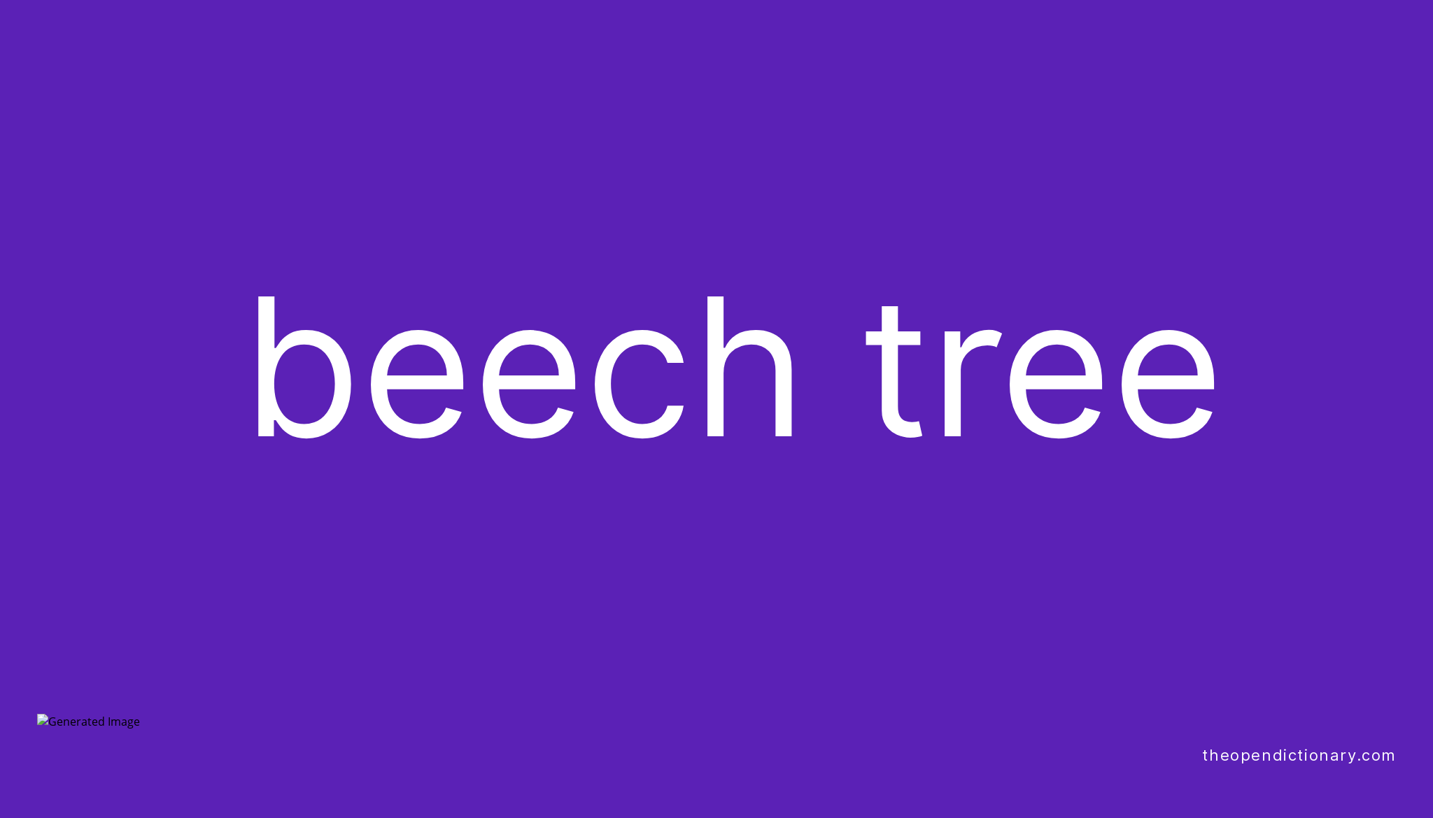 Beech tree Meaning of Beech tree Definition of Beech tree Example